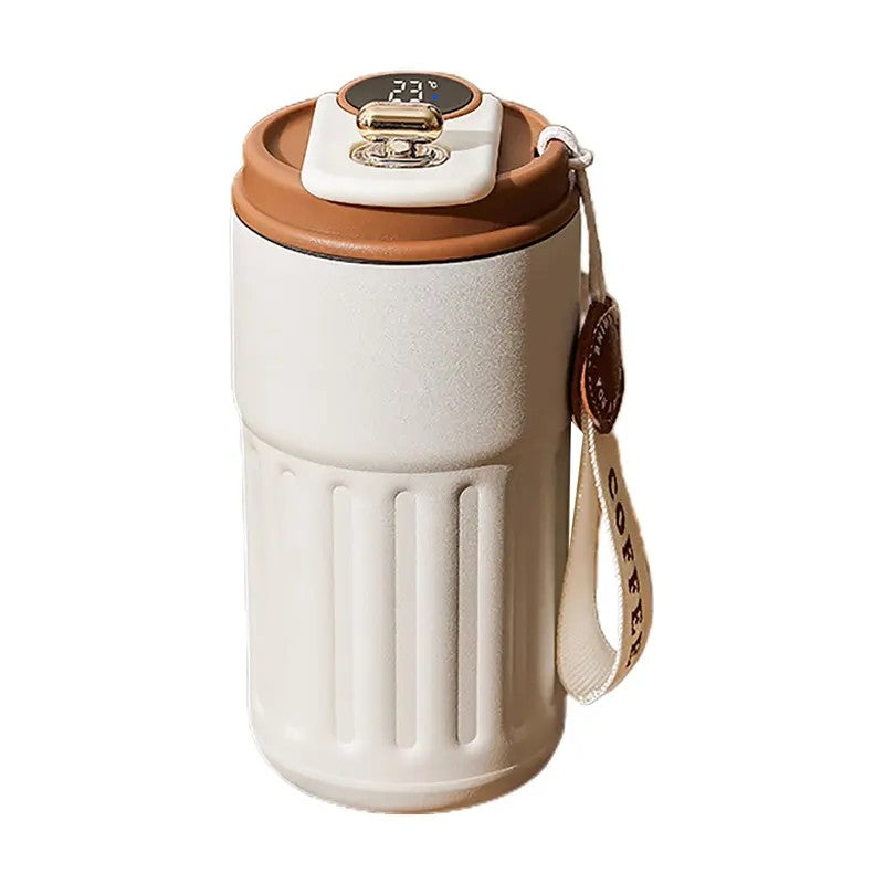Stainless Steel Travel Mug with Temperature Display