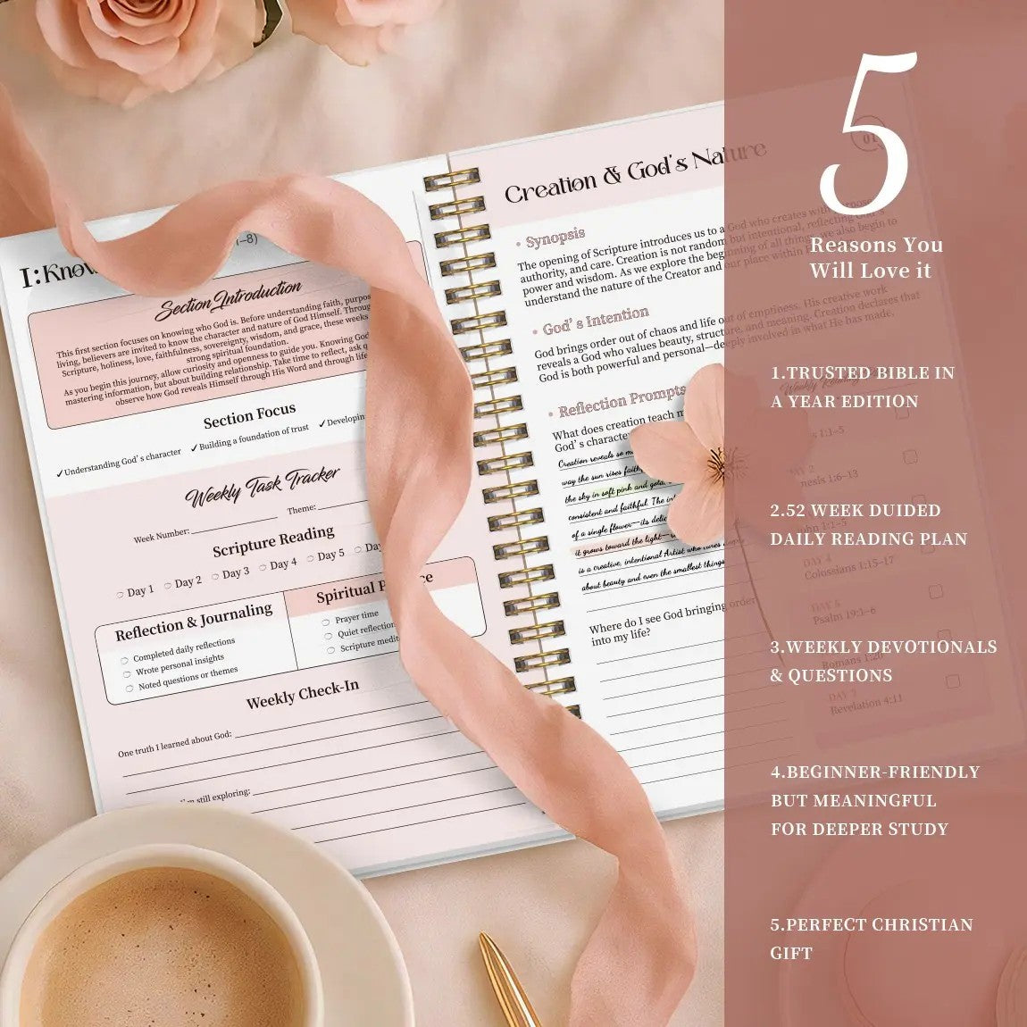 52-Week Bible Study Devotional Journal