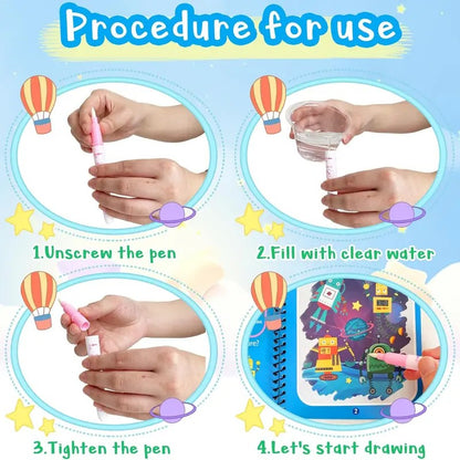 Reusable Magic Water Drawing Book Set