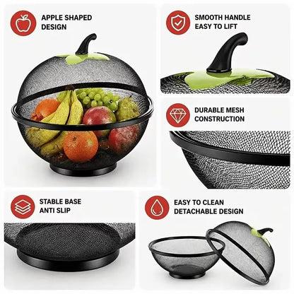 Apple Shaped Mesh Fruit Basket