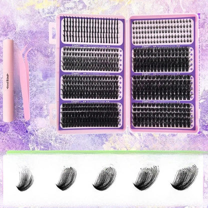 640pc DIY Fluffy Cluster Eyelash Kit with Tools
