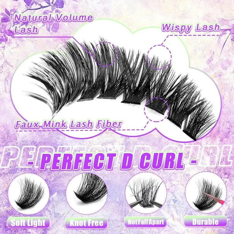 640pc DIY Fluffy Cluster Eyelash Kit with Tools