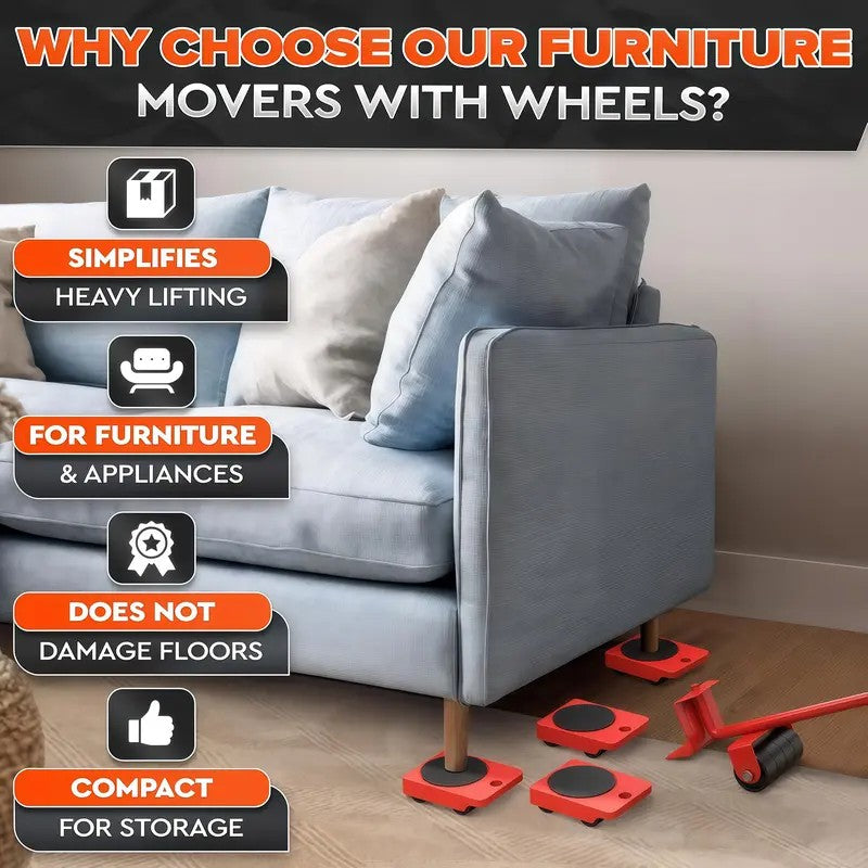 5PC Heavy-Duty Furniture Mover Set