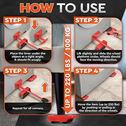 5PC Heavy-Duty Furniture Mover Set