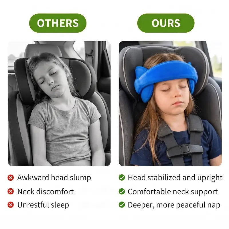 Plush Kids Car Seat Head Support