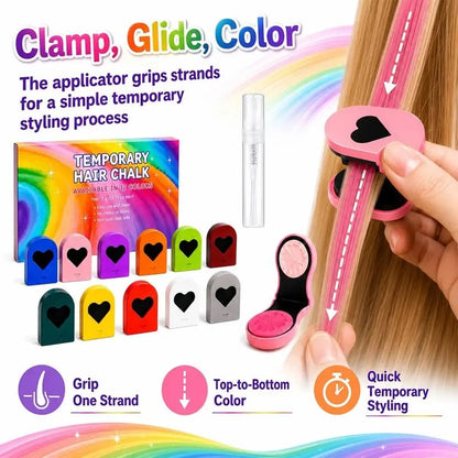 12PC Heart Temporary Hair Chalk Set