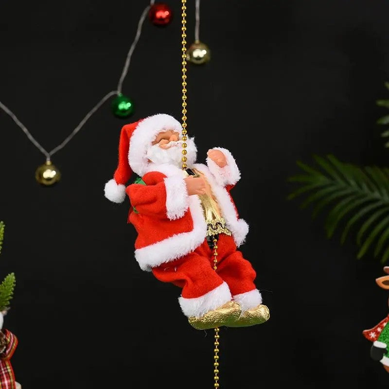 Animated Climbing Santa Ornament