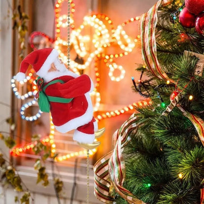 Animated Climbing Santa Ornament
