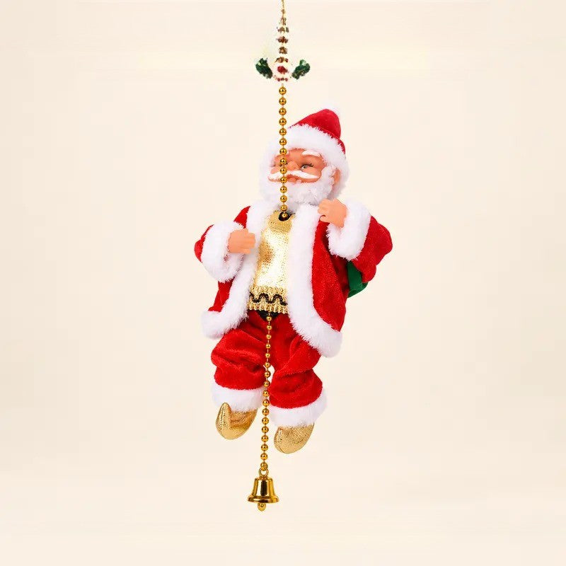 Animated Climbing Santa Ornament