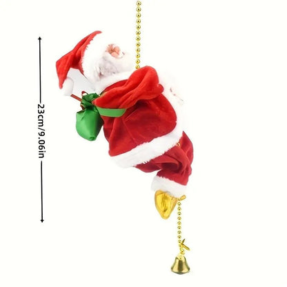 Animated Climbing Santa Ornament