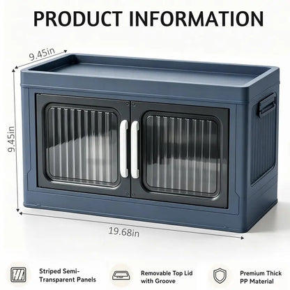 Foldable Storage Box with Clear Doors