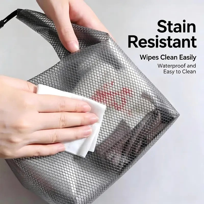 2PC Mesh Bath Storage Bag Set